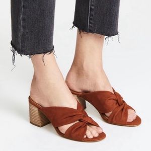 Madewell - Rust Suede Mules - Size 8